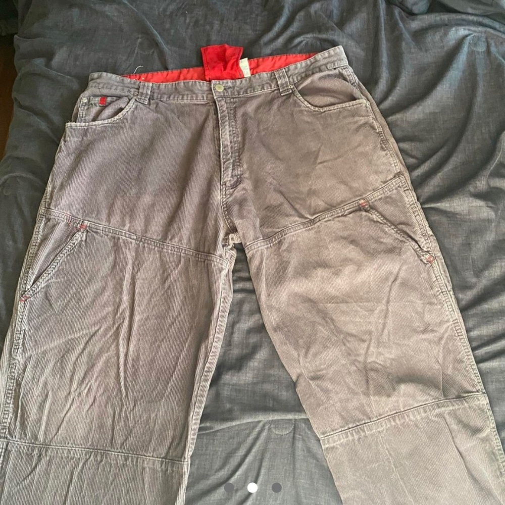 Corduroy double knee pants